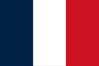 Drapeau de la France, bleu, blanc, rouge.